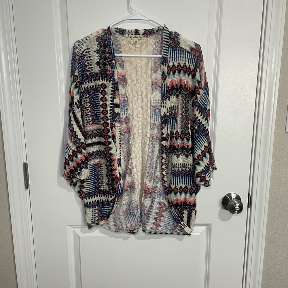 Multicolor Bohemian Patterned Women's Cardigan